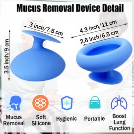 SADIKALO Mucus Removal Device - Chest Percussion Cup Portable Silicone Flutter Phlegm Remover for Adults