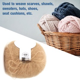 1 Pcs Wool Yarn,Soft and Comfortable Mohair Woven Yarn Suitable for Fashion and Comfortable Works (18 Khaki)