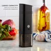 Kamenstein USB Rechargeable Gravity Feed Grinder, Filled With Peppercorns, Black