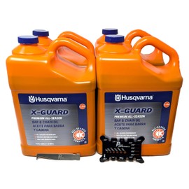 Husqvarna X-Guard Bar & Chain Oil Gallon (Case of 4) with Tool Accessories