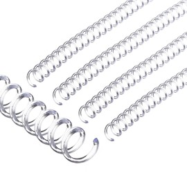 PATIKIL 6mm(1/4") Plastic Spiral Binding Coils, 20 Pcs Binding Spirals 30 Sheet Capacity 4:1 Pitch Binding Spirals for Binding Paper Sheets, Transparent