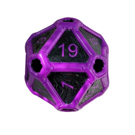 Large D20 Dice Inflatable Extra Large Giant Gaming DND Tabletop RPG Roleplaying Dungeons and Dragons (Black and Purple)