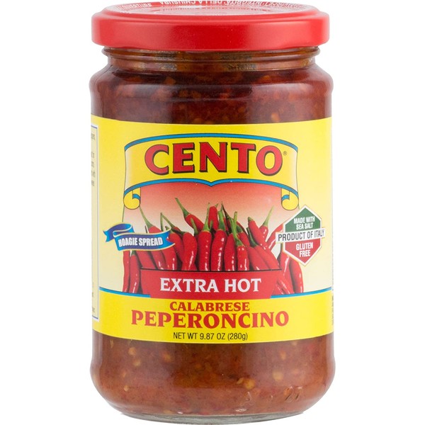 Cento Extra Hot Calabrese Pepperoncino Hoagie Spread, 9.87 Ounce