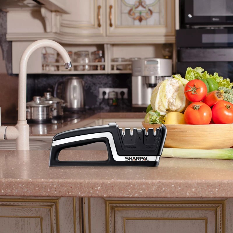 SHARPAL Professional 5-in-1 Kitchen Chef Knife & Scissors Sharpener, Sharpening