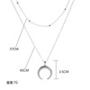 Wendalern Boho Layered Moon Choker Necklace Crescent Moon Pendant Necklace