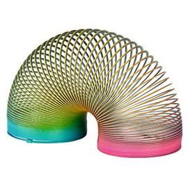 moses. Rainbow Stair Hopper, Bouncing Metal Spiral in Rainbow Colours, Experiment Toy and Toy Classic for Children, Magic Stair Runners Rainbow Spiral with Diameter 6.5 cm