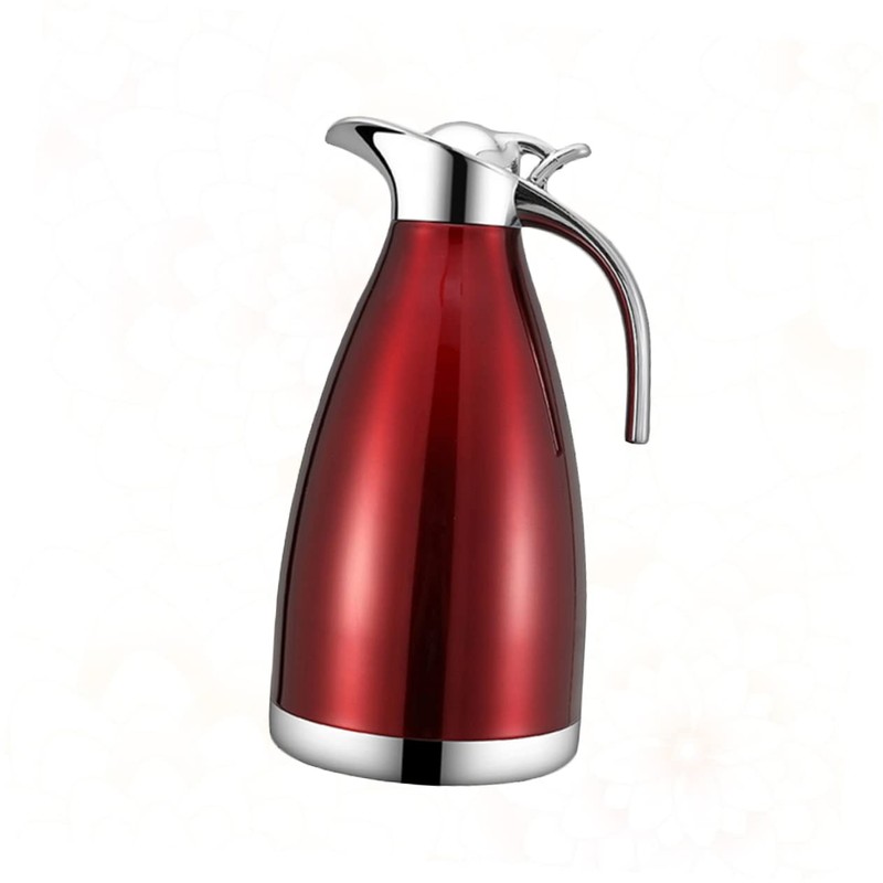 COLLBATH Stainless Steel Insulated Kettle 2l Flask Red Vacuum Insulated