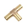 X AUTOHAUX 16mm Hose Barb Brass 3 Way Tee Joiner