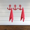 Wowser Nautical Cast Iron Ship Anchor Wall Hooks, 6 Inches,