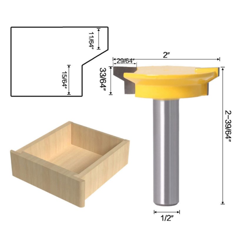 Drawer Front Joint Router Bit Drawer Corner Lock Milling Cutter