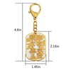 Feng Shui 5 Element Pagoda Keychain Good Luck Amulet, Gold,
