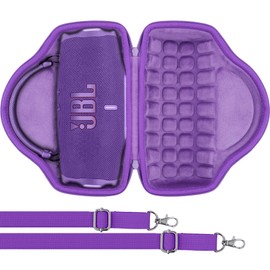Aenllosi for JBL Charge 6 Wireless Bluetooth Speaker Hard Case, with Adjustable Shoulder Strap, Purple (Case Only)
