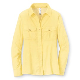 Ultimate Sun Shirt for Women, UPF 30+ Sun Protection, Safari Travel Top, Roll-Tab Long Sleeves, Fishing, Hiking, Gardening Yellow