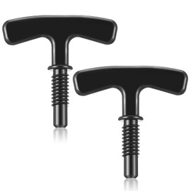 Lasnten 2 Pack Remover for Drain Covers Drain T Puller Shower Drain Removal Tool Drain Gunk Remover Tool Pipe Puller Black Drain Key for Easy Shower Drain Cleaning Bathroom Sink