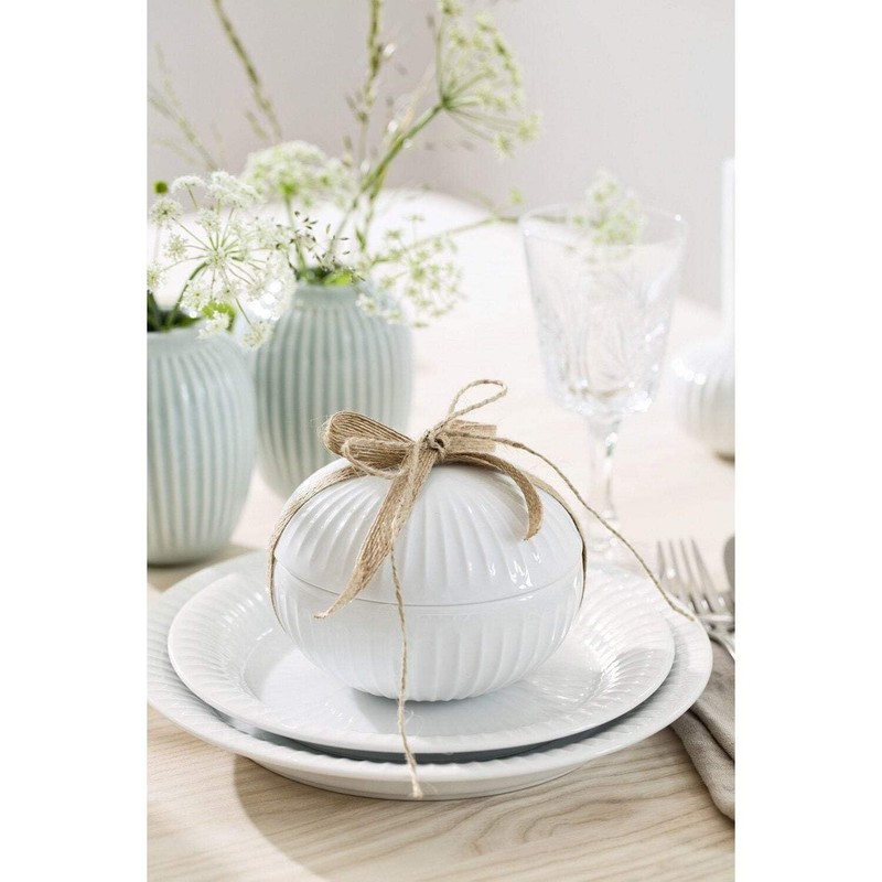 Kähler Hammershøi Christmas Decoration Diameter 12 cm Handmade White