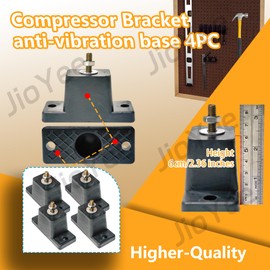 Air Conditioner Bracket Vibration shock absorber, Compressor Foot Mount Vibration Isolator, Condensers Shock Absorbing Rubber Mounting Bracket (4 pack)