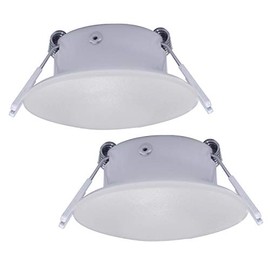 Facon 3 Inch LED RV Puck Light Full Aluminum Recessed LED Ceiling Light, 12V Interior Light for RV Motor-Homes Camper Caravan Trailer Boat (Pack of 2)