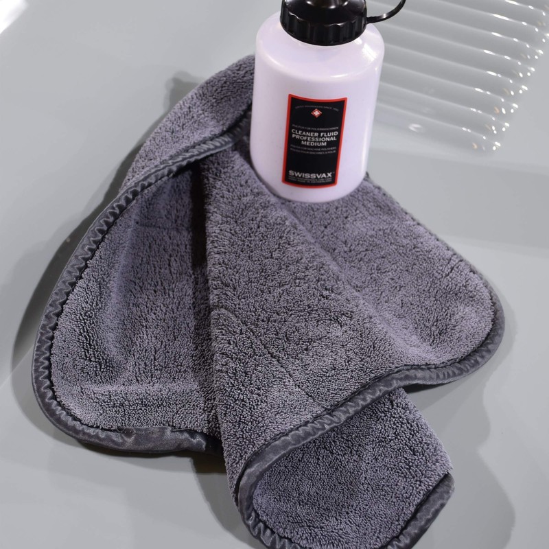 SWISSVAX 1091112 Micro-Flausch Wax Cloth, Anthracite / Red