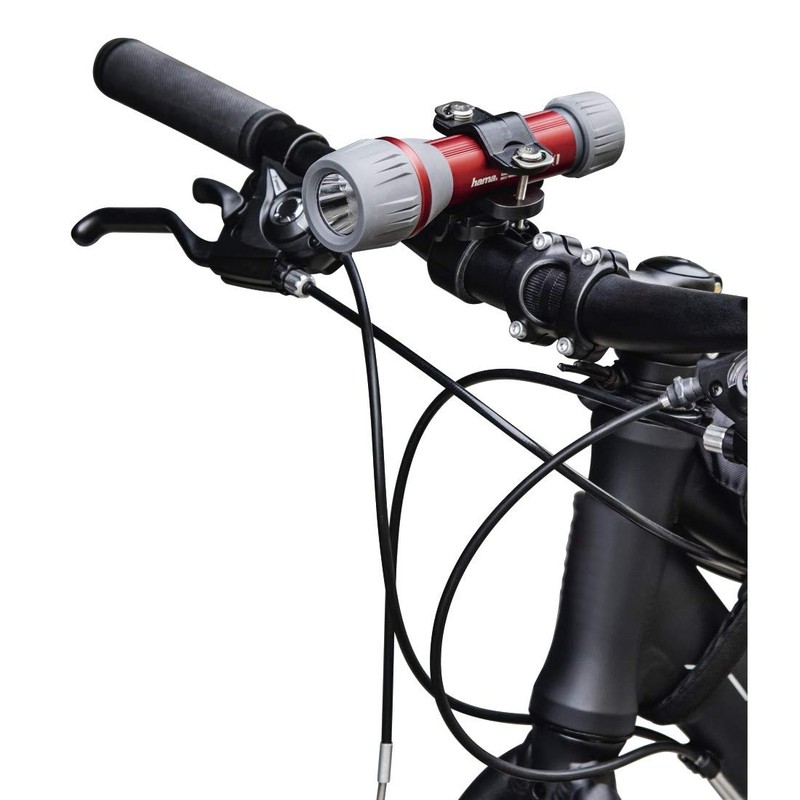 HAMD3ï#Hama 00136674 Universal Handlebar Holder for Torch, 360 ° Swivel