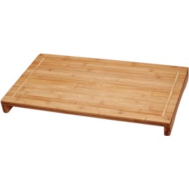 Lipper International Bamboo Wood Over-The-Sink/Stove Kitchen Cutting and Serving Board, Large, 20-1/2" x 11-1/2" x 2"