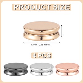 4pcs Oblate Strong Magnetic Hijab Pins, Multi-Purpose Pinless Brooch No-Snag Hijab Magnets Premium Scarf Clasp for Women Girls Clothes(Plating)