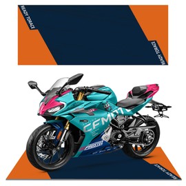 XYSaiXuan Motorcycle Mat,Garage Floor Mat and Premium Absorbent Oil Pad, Protects Garage Floor from Spills, Drips, Splashes and Stains,Reusable,Washable Rubber Parking Mats (Style 10, 31 x 78 in)