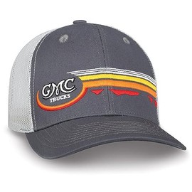 Mesh Back Hat - Vintage Snapback Cap - Gray for GMC Trucks