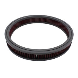 14" X 2" Air Filter Element High Flow Air Filter Replacement Washable and Reusable Round Cotton Fiber Air Filter Element (Red Color)