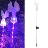 Solar Angel Lamp Colorful Lighting PP Stainless Steel Solar Powered