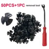 50pcs Hood Insulation Retainer Clips with 1pc Fastener Remover -