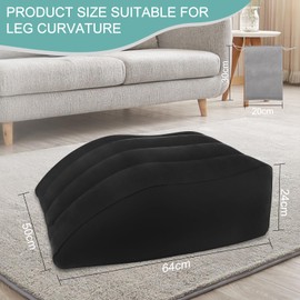 Williyatt Vein Cushion, Leg Elevation Cushion, Inflatable Wedge Cushion for Legs, Comfort Leg Cushion for Sleeping, Leg Rest Support Cushion, Improve Blood Circulation, Reduce Swelling, Black