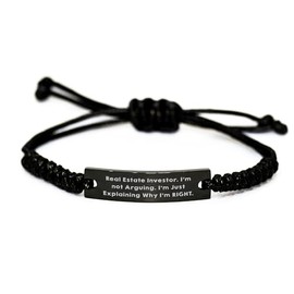 Real Estate Investor Jewelry Rope Bracelet - Sarcastic Gifts for Real Estate Investors, Father's Day Unique Gifts from Wife, Daughter, Son