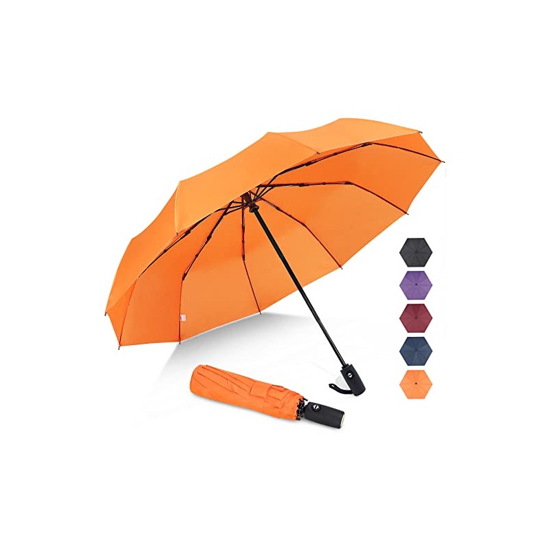 ZOMAKE Compact Umbrella, Auto Open & Close Travel Folding Umbrella,