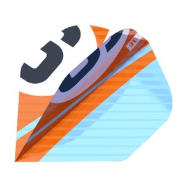 Target Darts Chicane Design 3 x Sets by Pro. Ultra Orange No.2 Dart Flights - Total of 9