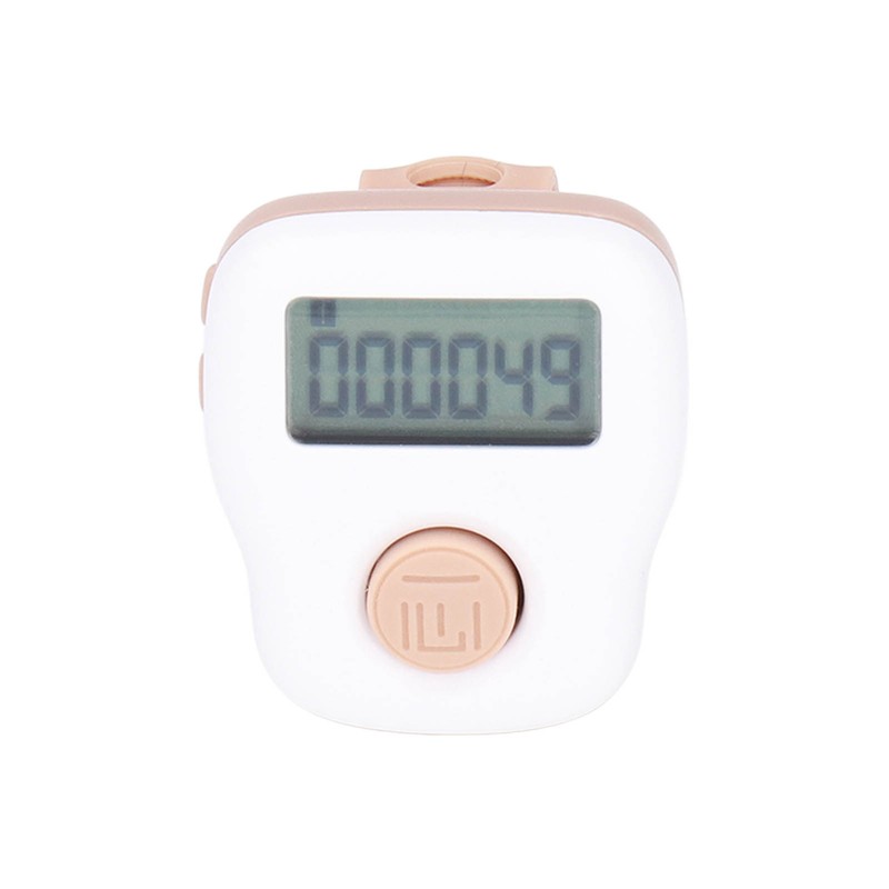 Ring Counter White Manual Luminous Ring Type USB Rechargeable Sweat