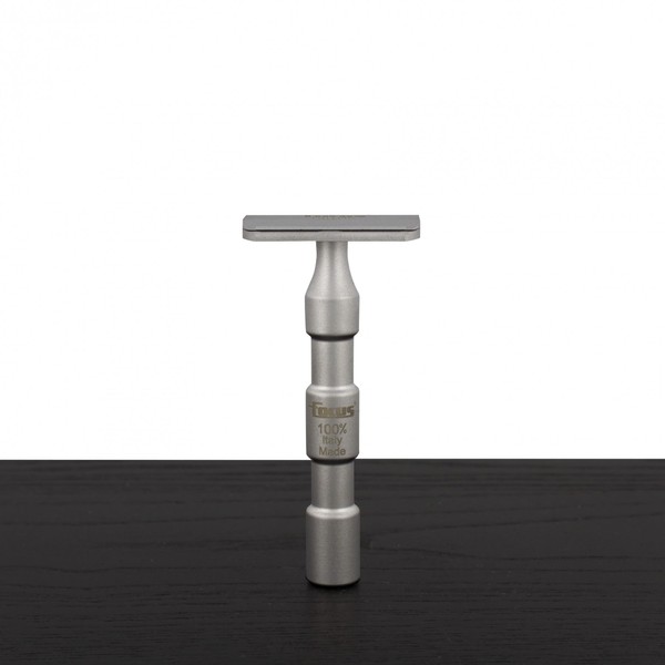 Cumbo s.r.l. Focus 1915 TrikTok Flat Safety Razor, R51-7, Silver