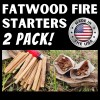 Bushcraft Fire Starting Firestarting Preparedness 2 PACK Fatwood Free Shipping