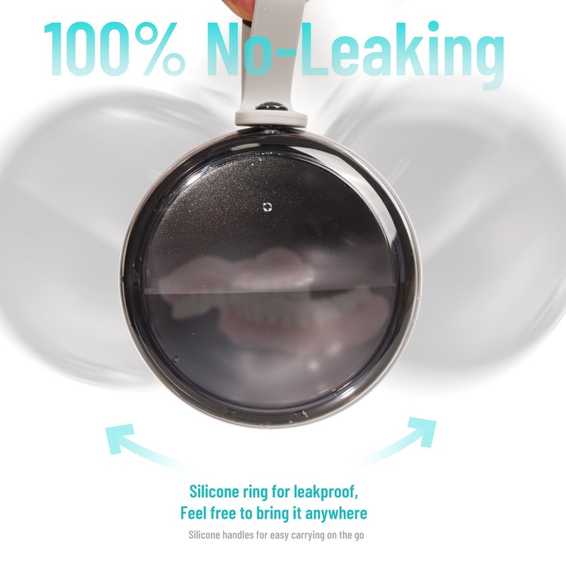 Mckkor Denture Bath Case Box, Leak Proof Denture Cups for