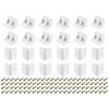 sourcing map 12Pcs 90 Degree Plastic Corner Braces, 23x35.5x23mm Nylon