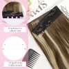 Extensiones De Cabello Con Alambre Invisible, Largas Y Onduladas En