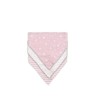 Baby Bandana Bibs, Pink and Grey Stars Polka Dots Stripes,