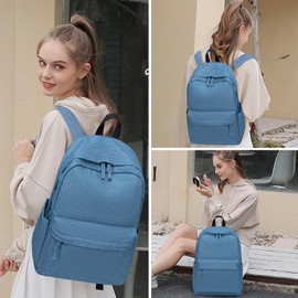 BTOOP School Backpack for Teens Large Corduroy Bookbag Lightweight Girls Boys Casual High School College 17 inch Laptop Travel Bag