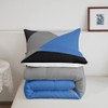 Erosebridal Geometric Comforter Set Twin Size Boys Blue Dark Grey