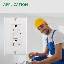 Wengart GFCI Outlet 3 Pack,15Amp 125Volt UL&CUL Listed Weather-Resistant, Self-Test Function with LED Indicator, Tamper-Resistant Receptacle,White