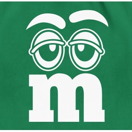 Shirtracer - Gym Bag Backpack - Carnival & Fancy Dress - Bags - Fancy Dress Costume Groups M&M Print Face, 01 Green