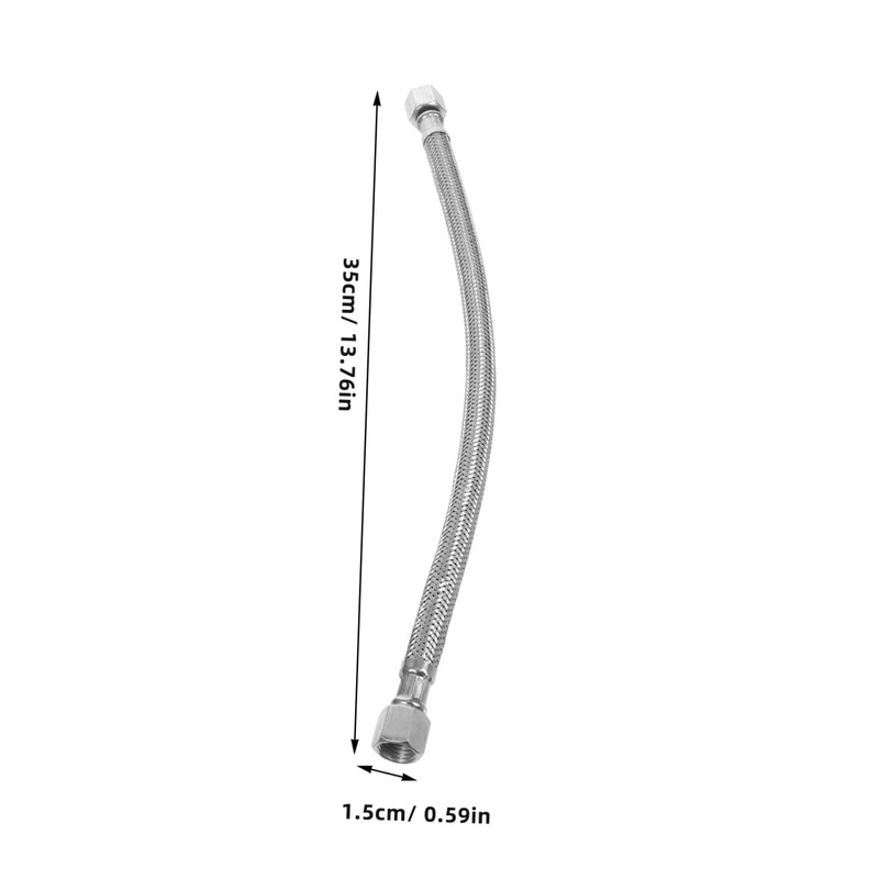 Operitacx 2pcs Stainless Steel Air Compressor Hose Replacement Durable Flexible