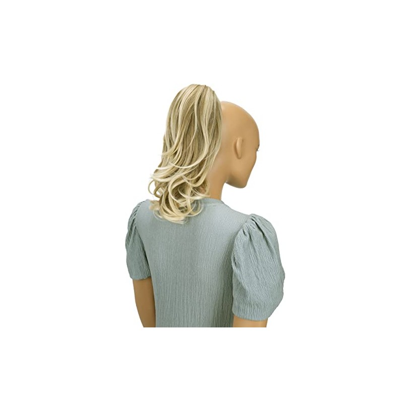 PRETTYSHOP 14" Hairpiece Ponytail Extensions Voluminous Wavy Strawberry Blonde Mix