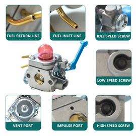 FJSaDobo 128LD Carburetor Fuel Line Kit for Husqvarna 128L 128LDX 128R 128RJ 125R 125RJ 128C 128CD Edger Trimmer 545081848 C1Q-W40A Carb 545081848 545006062