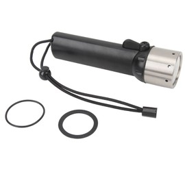 Diving Flashlight Black Dive Light 200lm 328ft IP68 Waterproof Compact Underwater Torch for Snorkeling