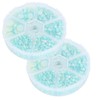 2Boxes Gradient Imitation Pearl Semicircular Nonporous Flat Back Decorative Accessories